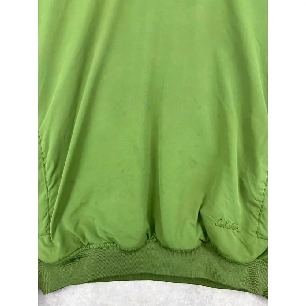 Cabela’s Men’s L Green V-Neck Outdoor Pullover Jacket